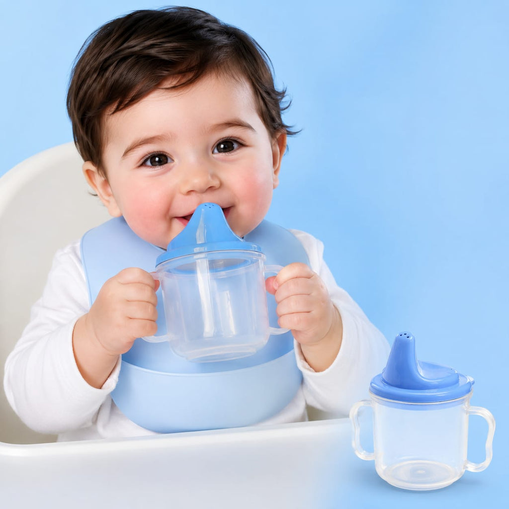 كوب تدريب للأطفال بمقبضين وغطاء سيليكون مانع للانسكاب – صورة إضافية 1 – Nino Baby