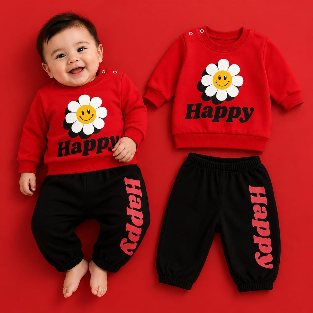 طقم بيبي شتوي مزهر قطعتين – قطن ناعم – صورة إضافية 2 – Nino Baby