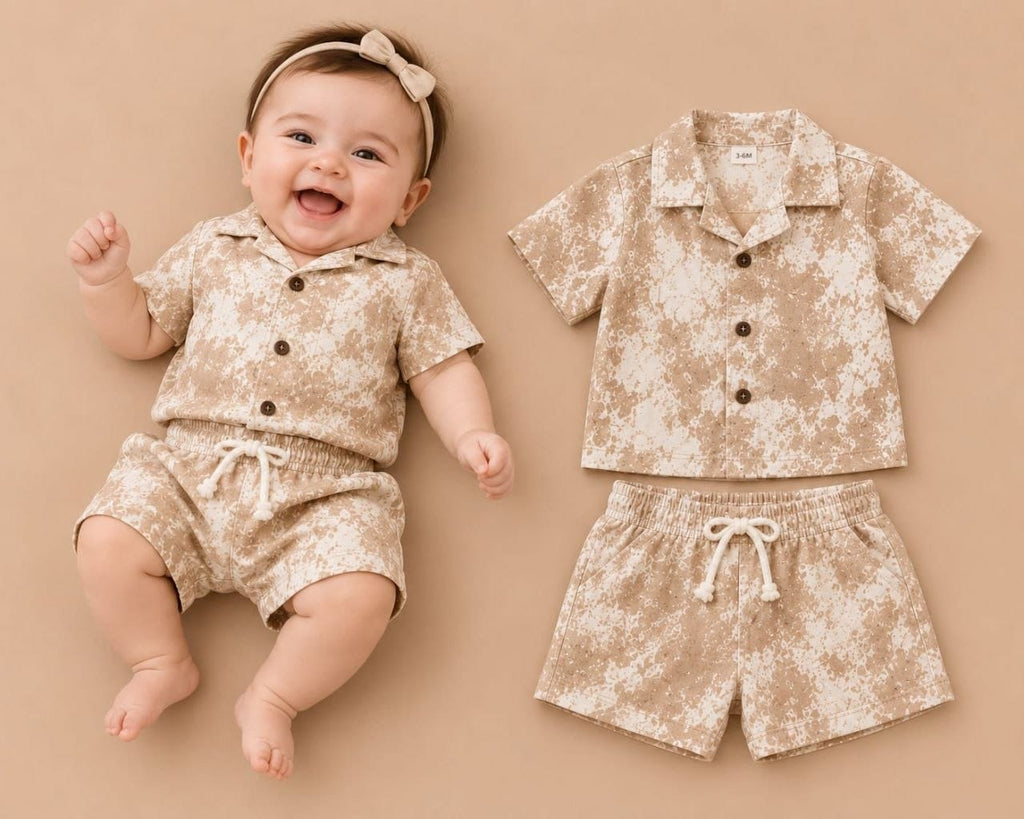 طقم بيبي صيفي قطعتين – قميص نص كم وشورت – صورة إضافية 2 – Nino Baby