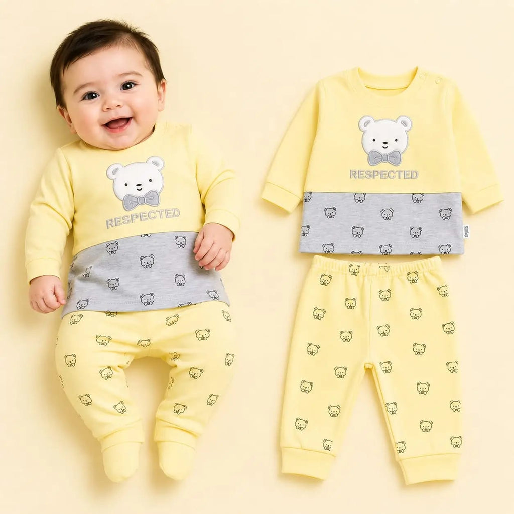 طقم بيبي خريفي قطعتين – قطن ناعم – صورة إضافية 2 – Nino Baby